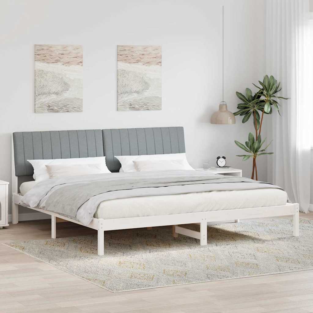 vidaXL Σκελετός Κρεβατιού Λευκό 200 x 200 cm Στερεά ξυλεία πεύκου
