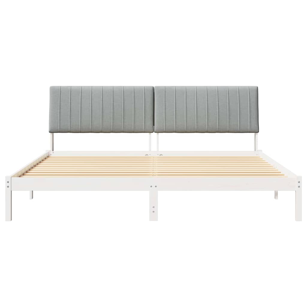 vidaXL Σκελετός Κρεβατιού Λευκό 200 x 200 cm Στερεά ξυλεία πεύκου