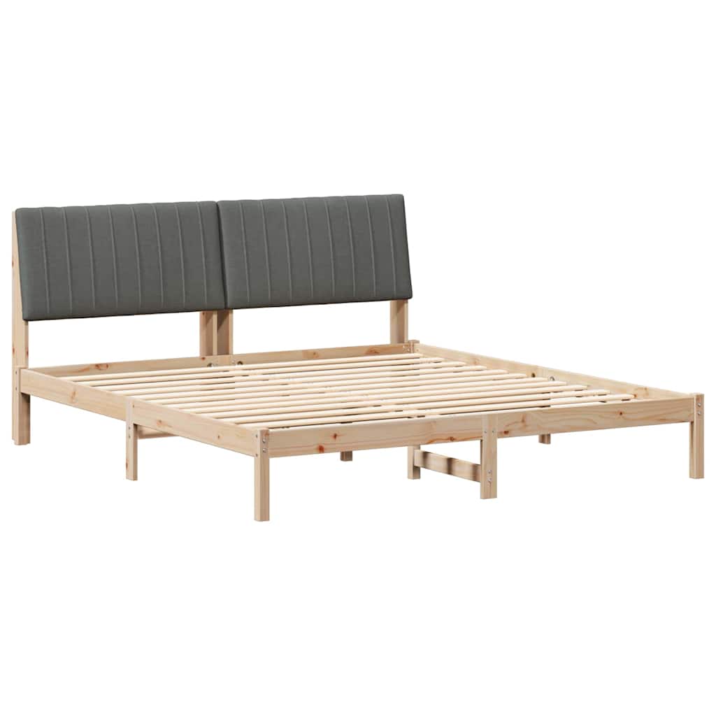vidaXL Σκελετός Κρεβατιού Καφέ 180 x 200 cm Στερεά ξυλεία πεύκου