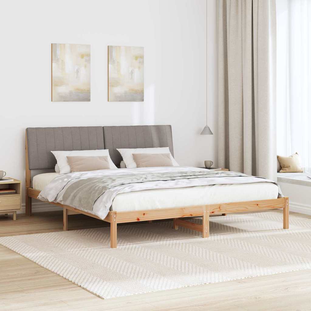 vidaXL Σκελετός Κρεβατιού Καφέ 180 x 200 cm Στερεά ξυλεία πεύκου