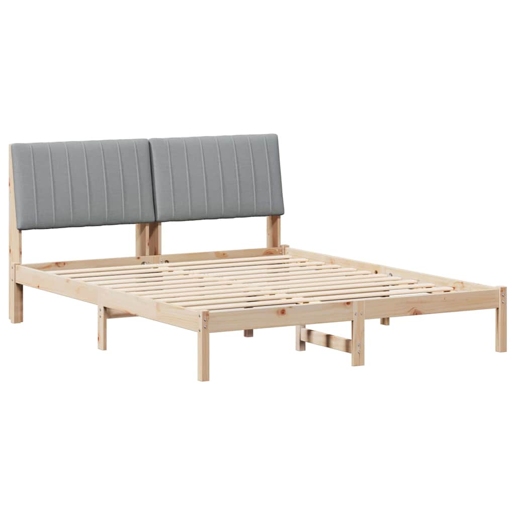 vidaXL Σκελετός Κρεβατιού Καφέ 160 x 200 cm Στερεά ξυλεία πεύκου