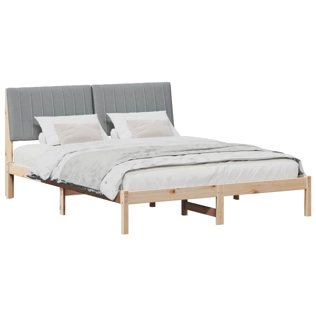 vidaXL Σκελετός Κρεβατιού Καφέ 160 x 200 cm Στερεά ξυλεία πεύκου
