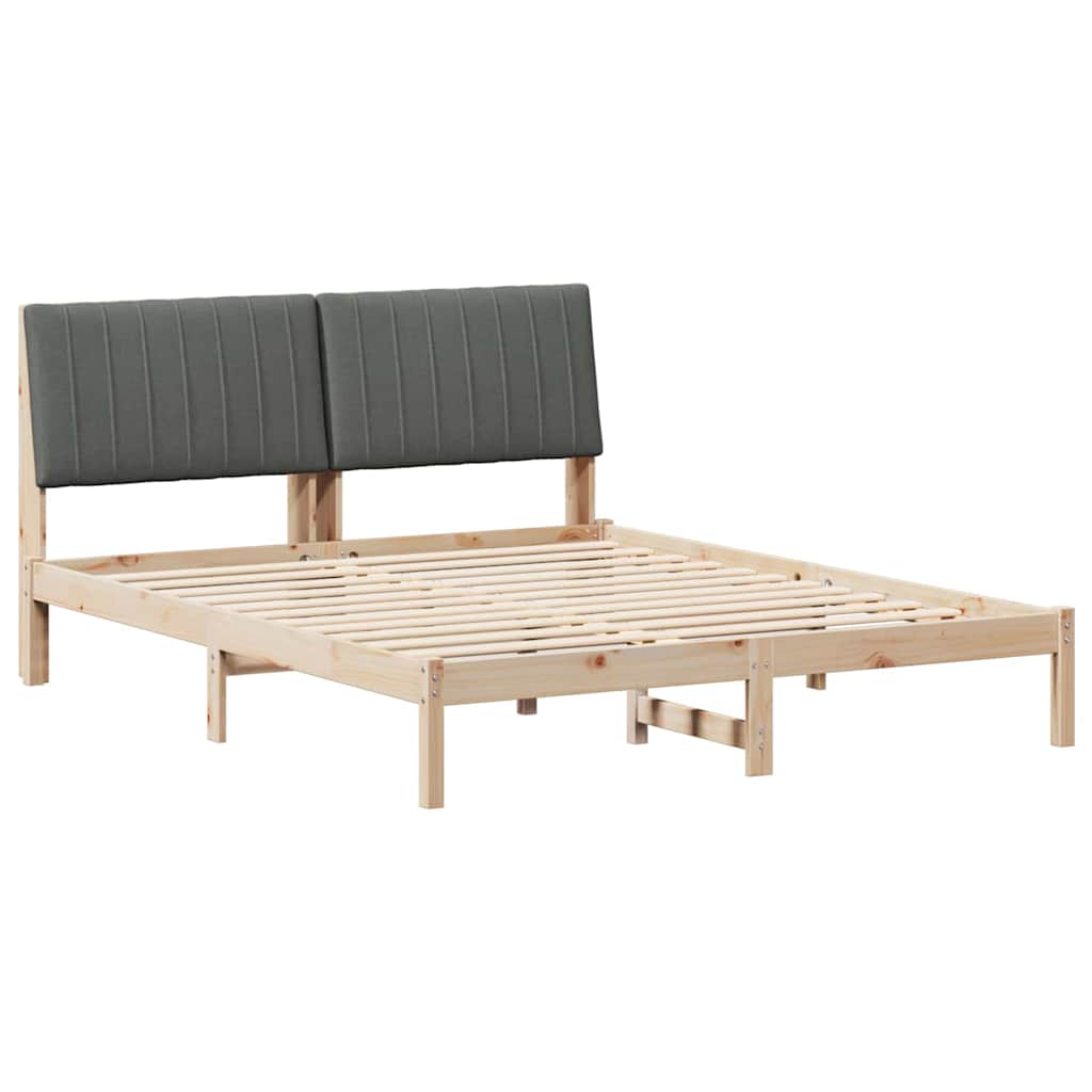 vidaXL Σκελετός Κρεβατιού Καφέ 160 x 200 cm Στερεά ξυλεία πεύκου