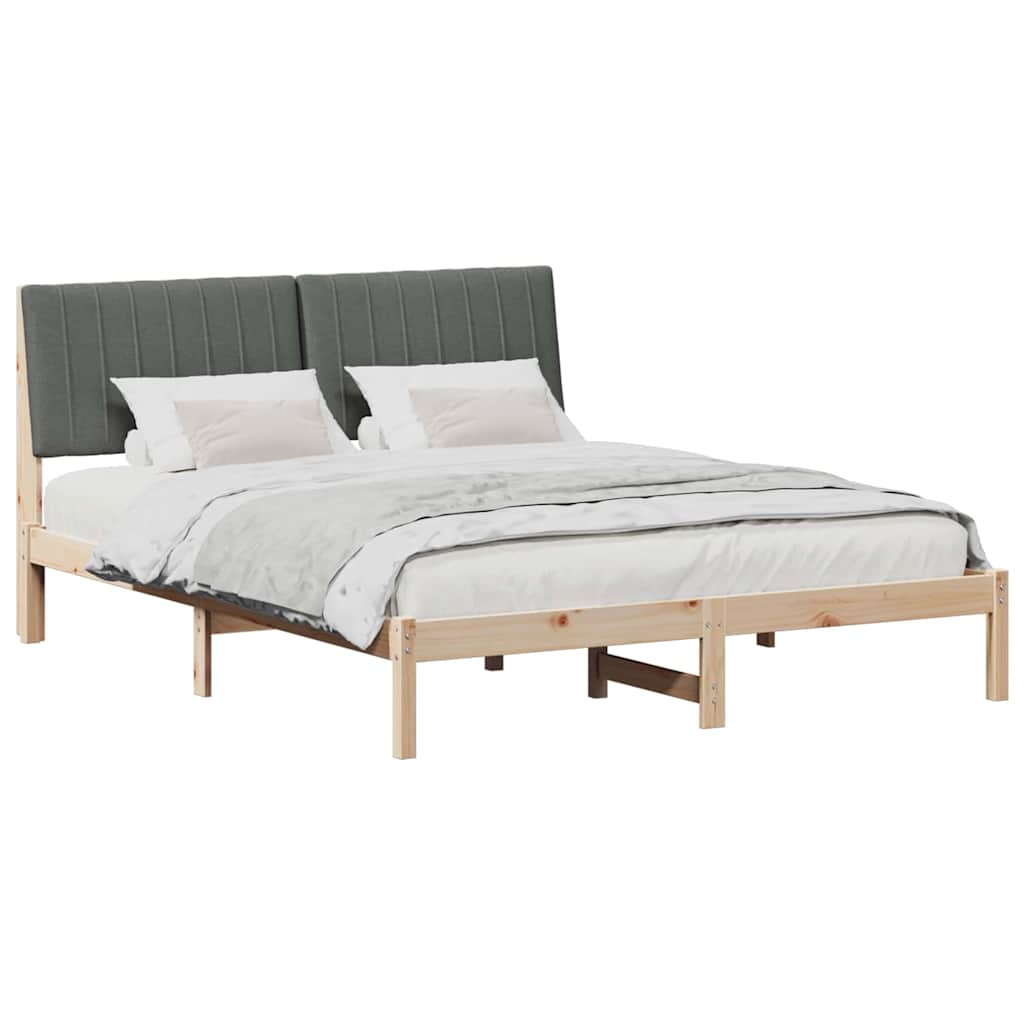 vidaXL Σκελετός Κρεβατιού Καφέ 160 x 200 cm Στερεά ξυλεία πεύκου