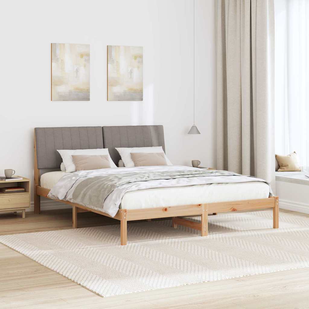 vidaXL Σκελετός Κρεβατιού Καφέ 160 x 200 cm Στερεά ξυλεία πεύκου