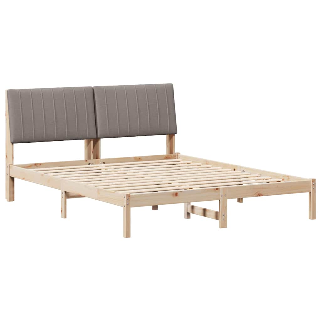 vidaXL Σκελετός Κρεβατιού Καφέ 160 x 200 cm Στερεά ξυλεία πεύκου