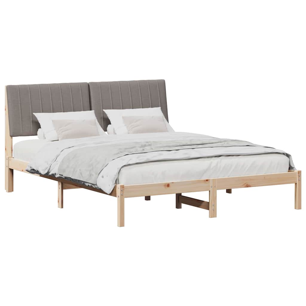 vidaXL Σκελετός Κρεβατιού Καφέ 160 x 200 cm Στερεά ξυλεία πεύκου
