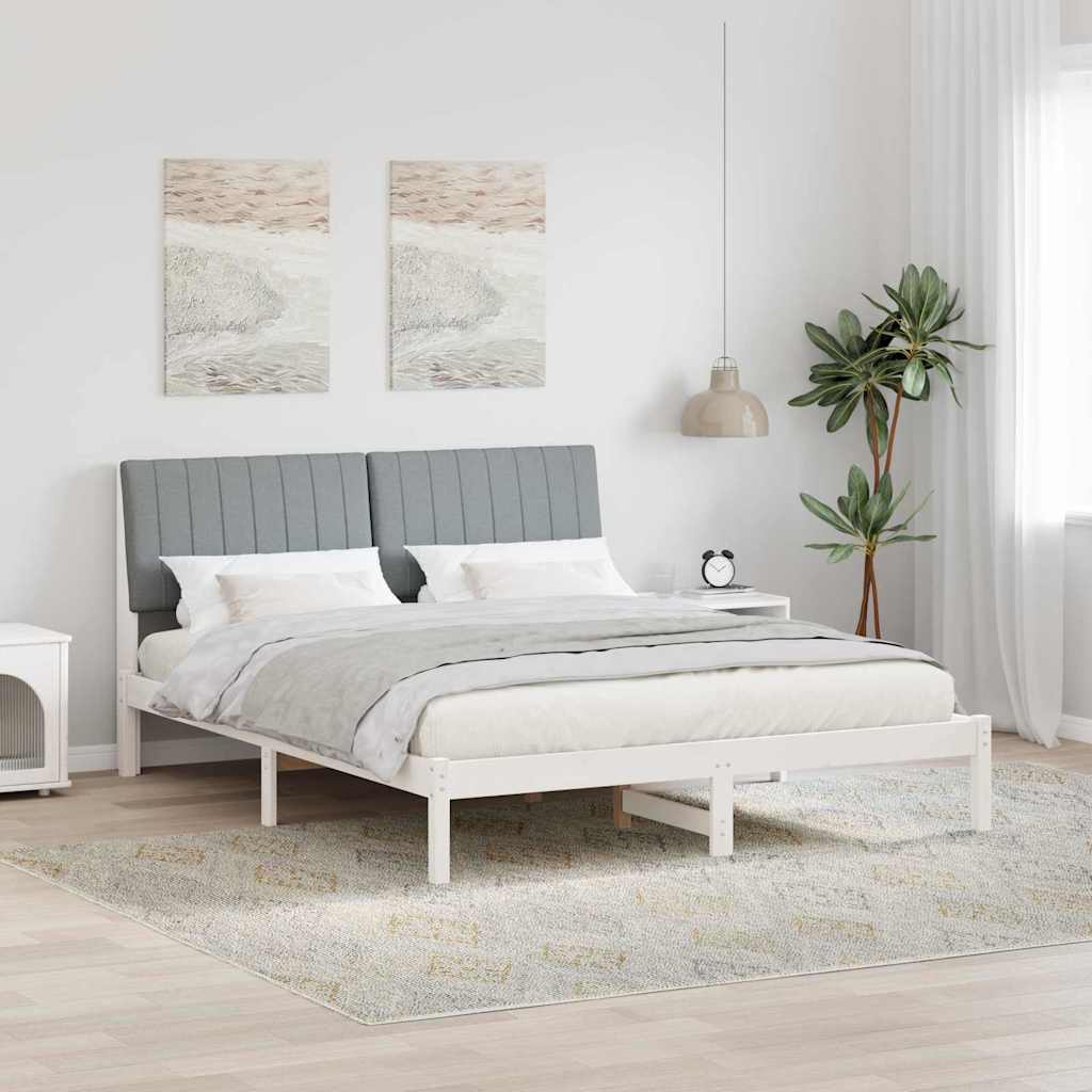 vidaXL Σκελετός Κρεβατιού Λευκό 160 x 200 cm Στερεά ξυλεία πεύκου