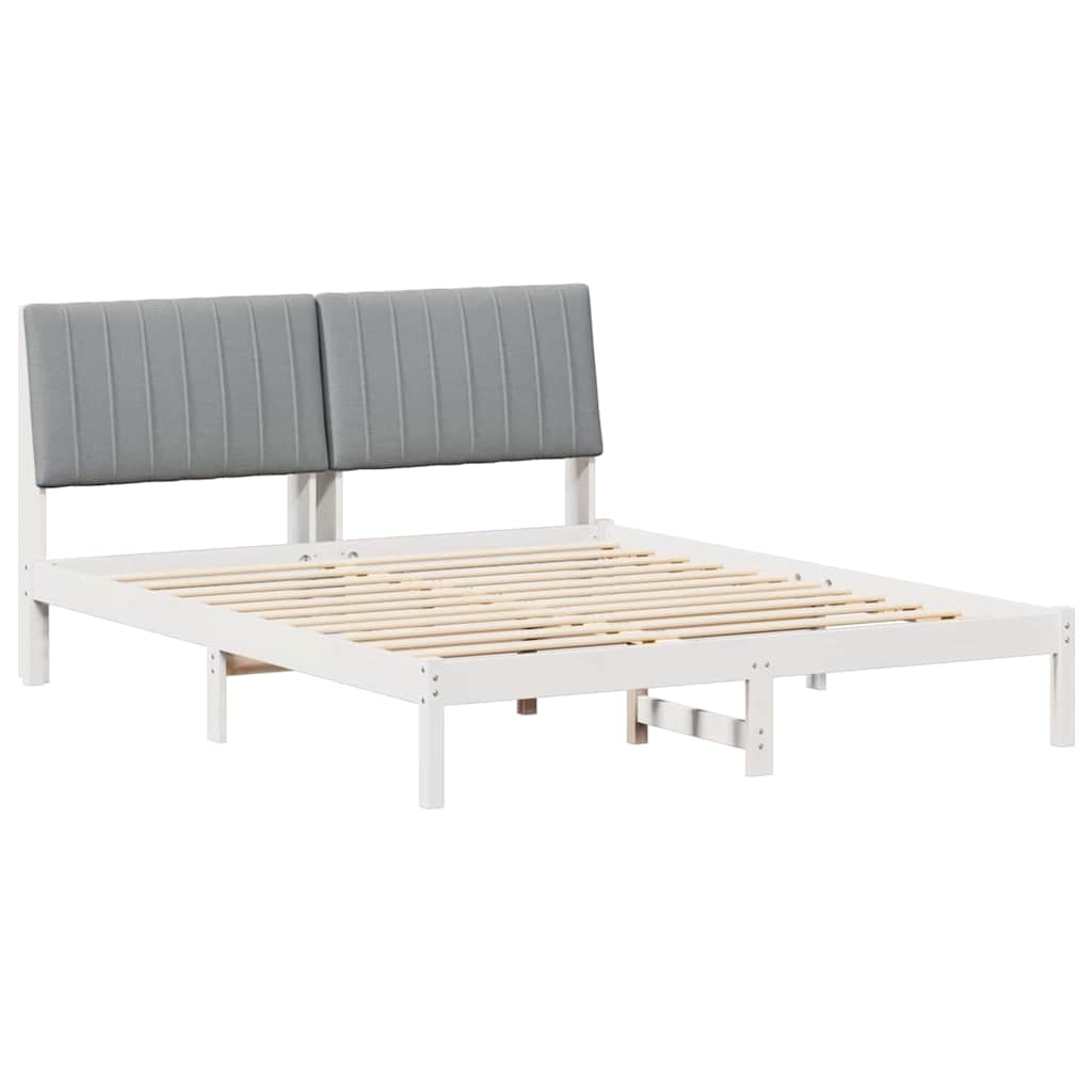 vidaXL Σκελετός Κρεβατιού Λευκό 160 x 200 cm Στερεά ξυλεία πεύκου