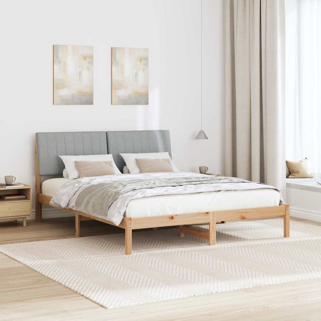 vidaXL Σκελετός Κρεβατιού Καφέ 150 x 200 cm Στερεά ξυλεία πεύκου