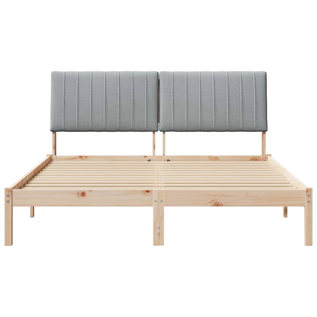 vidaXL Σκελετός Κρεβατιού Καφέ 150 x 200 cm Στερεά ξυλεία πεύκου