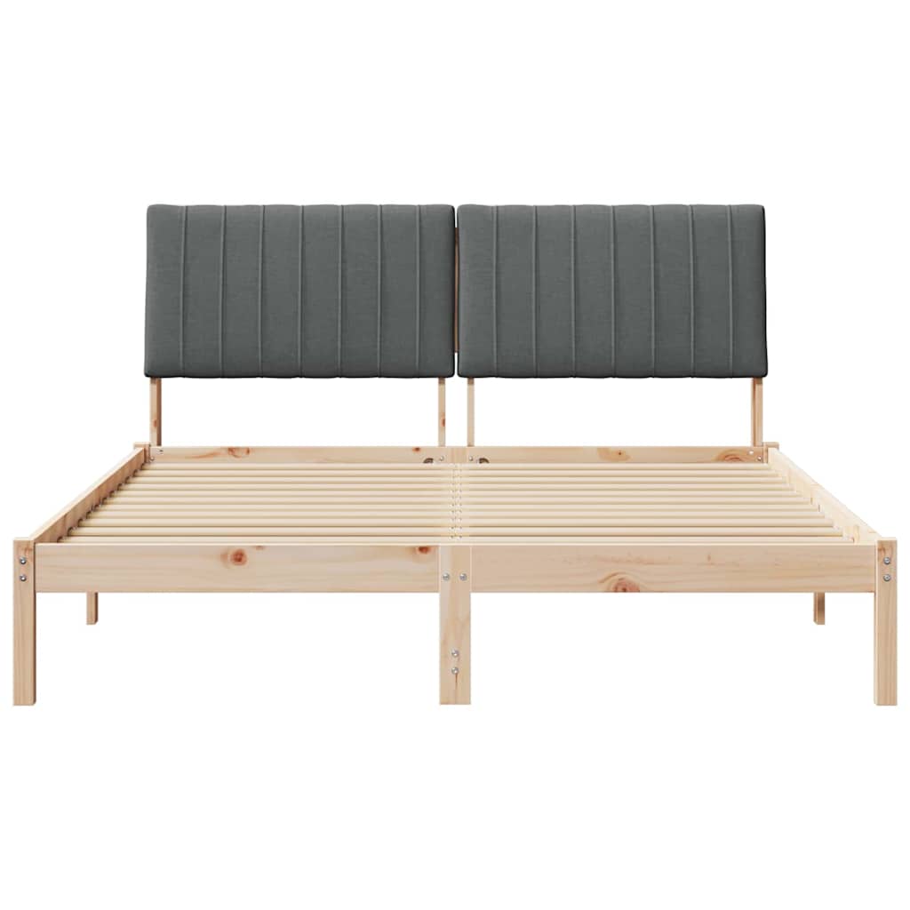 vidaXL Σκελετός Κρεβατιού Καφέ 150 x 200 cm Στερεά ξυλεία πεύκου