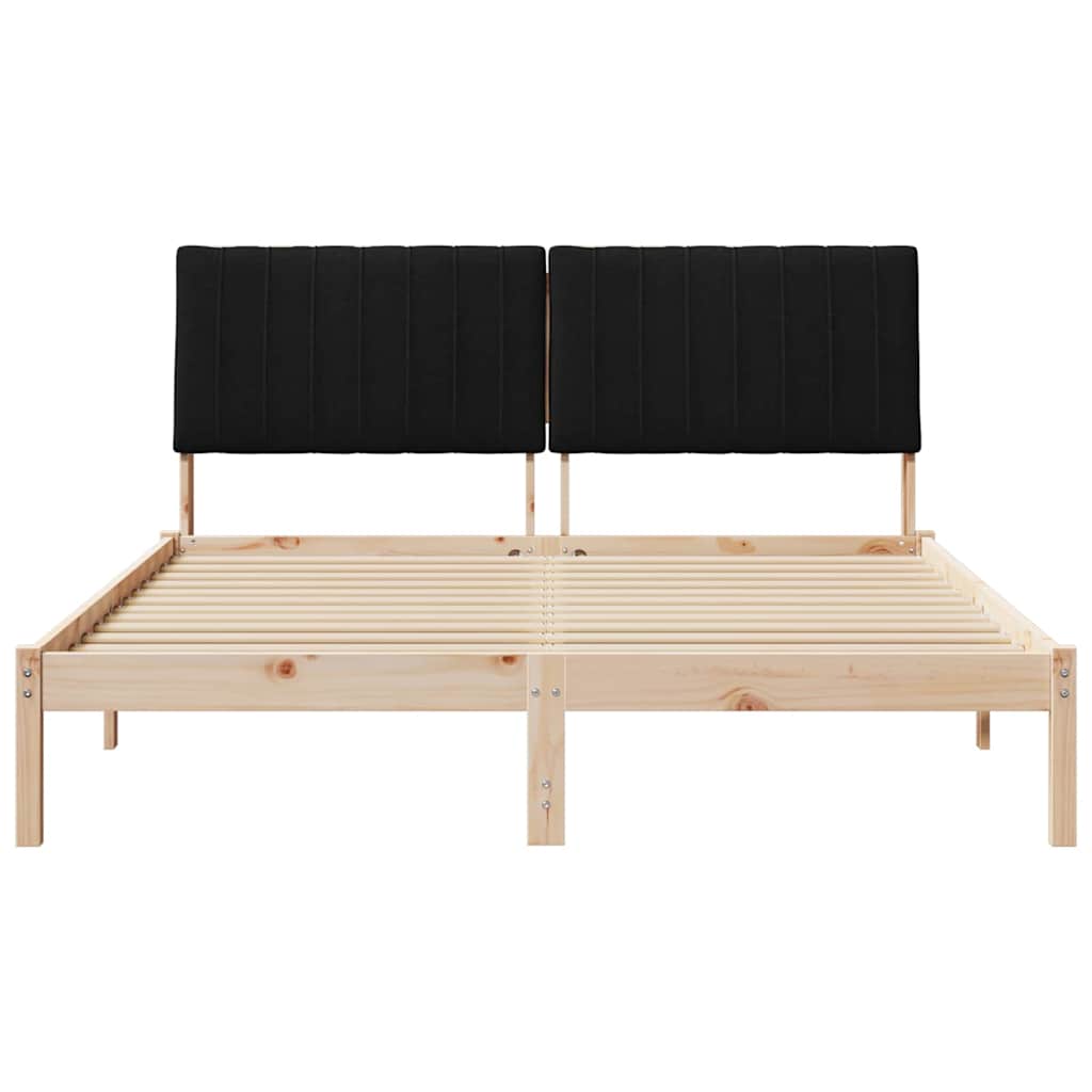 vidaXL Σκελετός Κρεβατιού Καφέ 150 x 200 cm Στερεά ξυλεία πεύκου