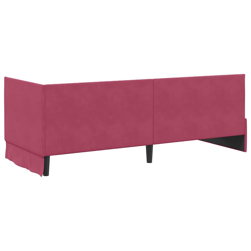 vidaXL Κρεβάτι γωνίας με στρώμα με κεφαλάρι 2 pcs Πράσινο Βελούδο