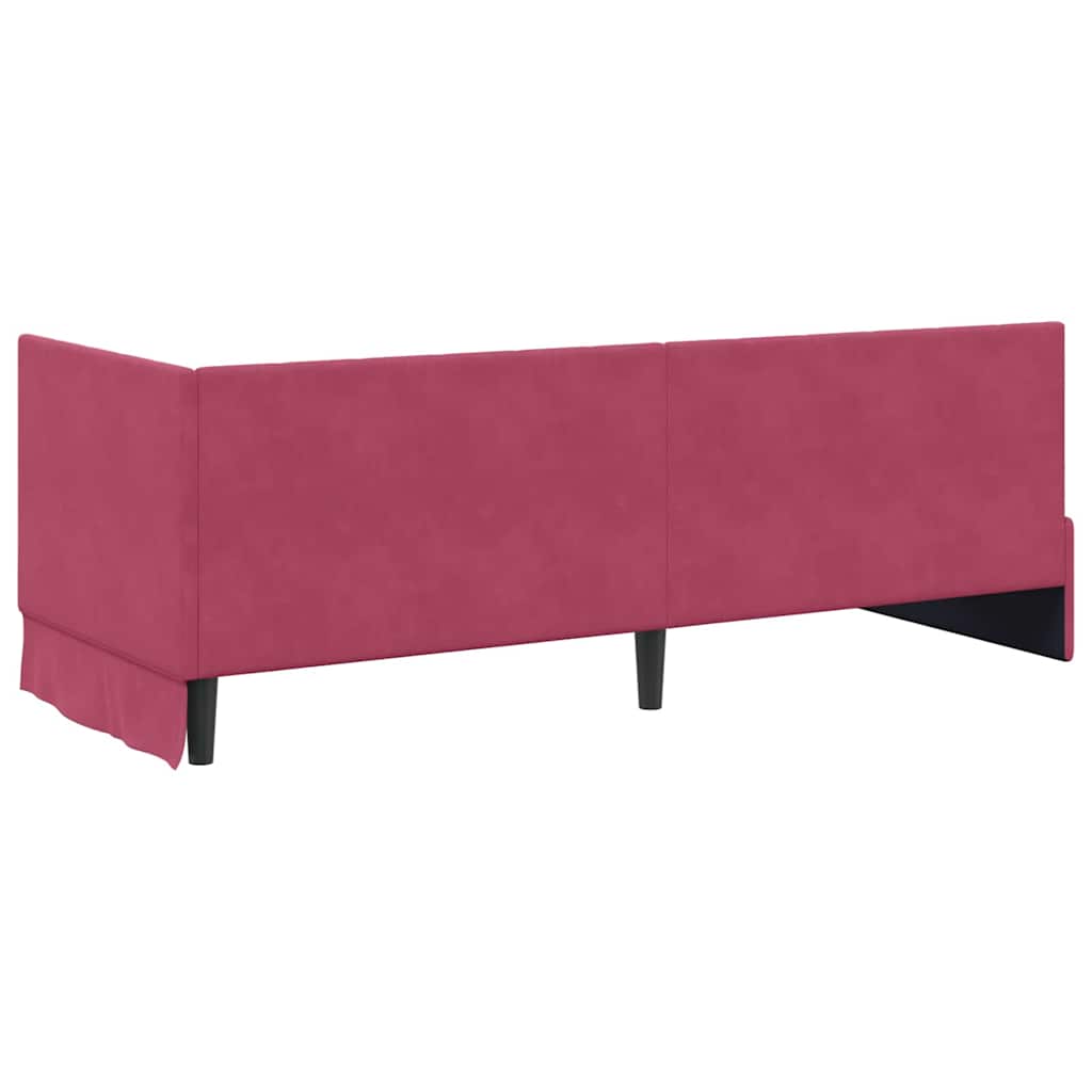 vidaXL Κρεβάτι γωνίας με στρώμα με κεφαλάρι 2 pcs Πράσινο Βελούδο