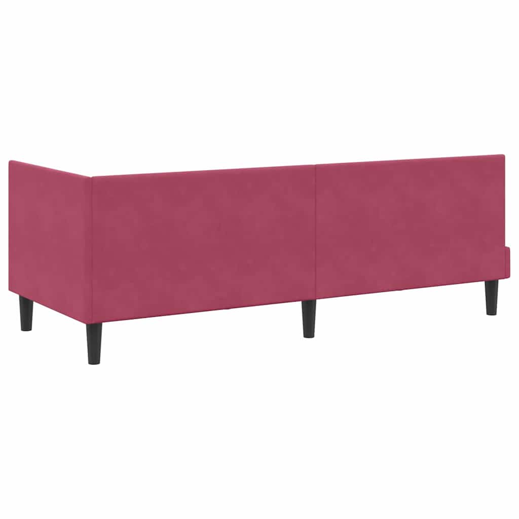vidaXL Κρεβάτι γωνίας με στρώμα με κεφαλάρι 2 pcs Πράσινο Βελούδο