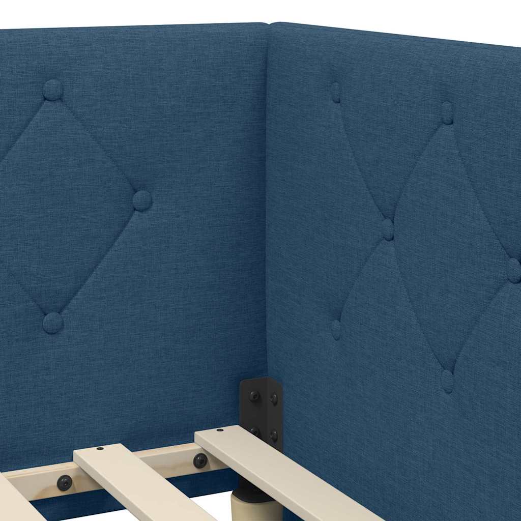 vidaXL Κρεβάτι Γωνίας Μπλε 80 x 200 cm ύφασμα