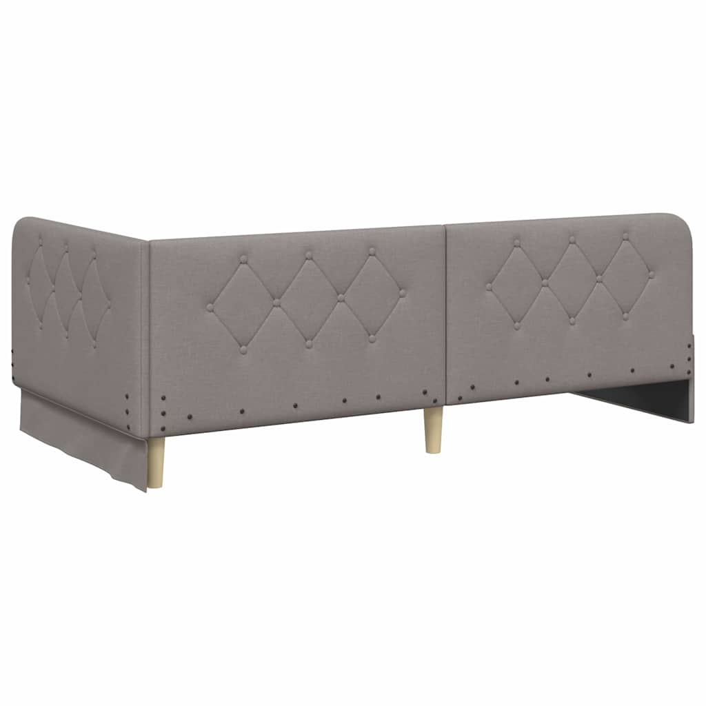vidaXL Κρεβάτι Γωνίας Taupe 100 x 200 cm ύφασμα