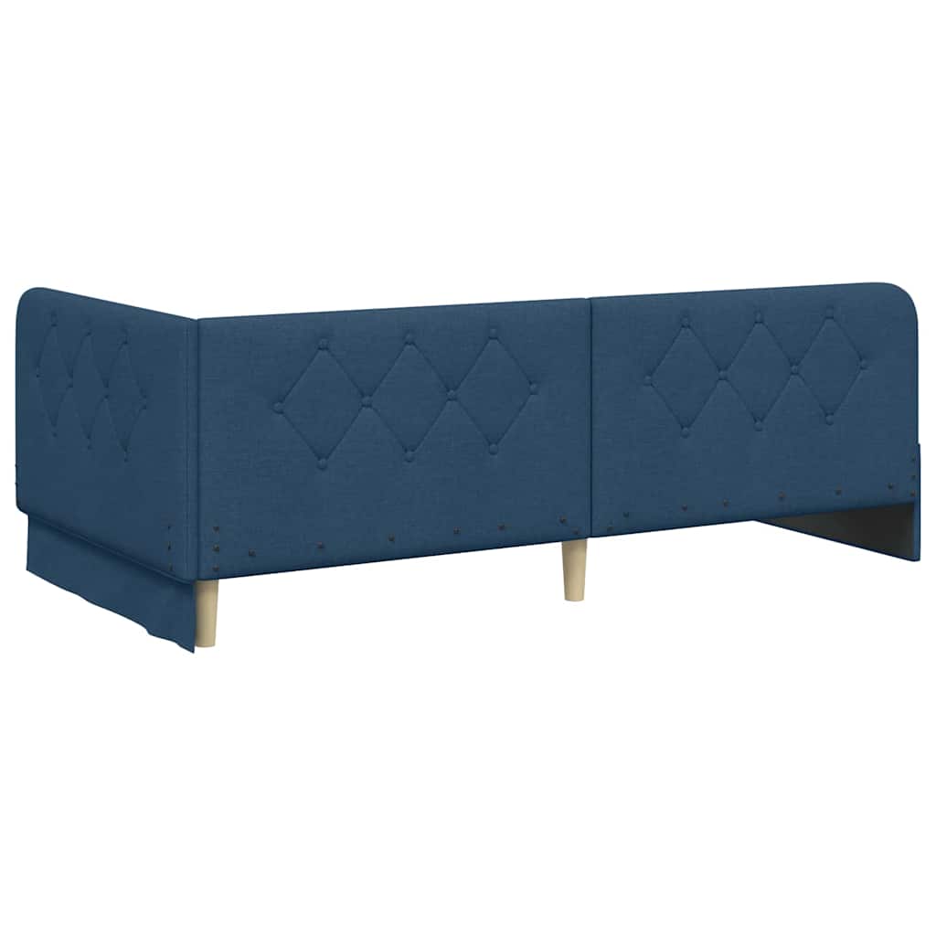 vidaXL Κρεβάτι Γωνίας Μπλε 100 x 200 cm ύφασμα