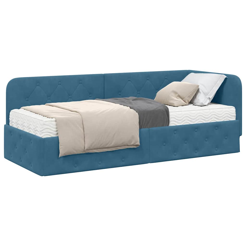 vidaXL Κρεβάτι Γωνίας Μπλε 80 x 200 cm Βελούδο