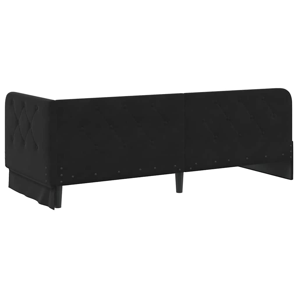 vidaXL Κρεβάτι Γωνίας Μαύρο 80 x 200 cm Βελούδο