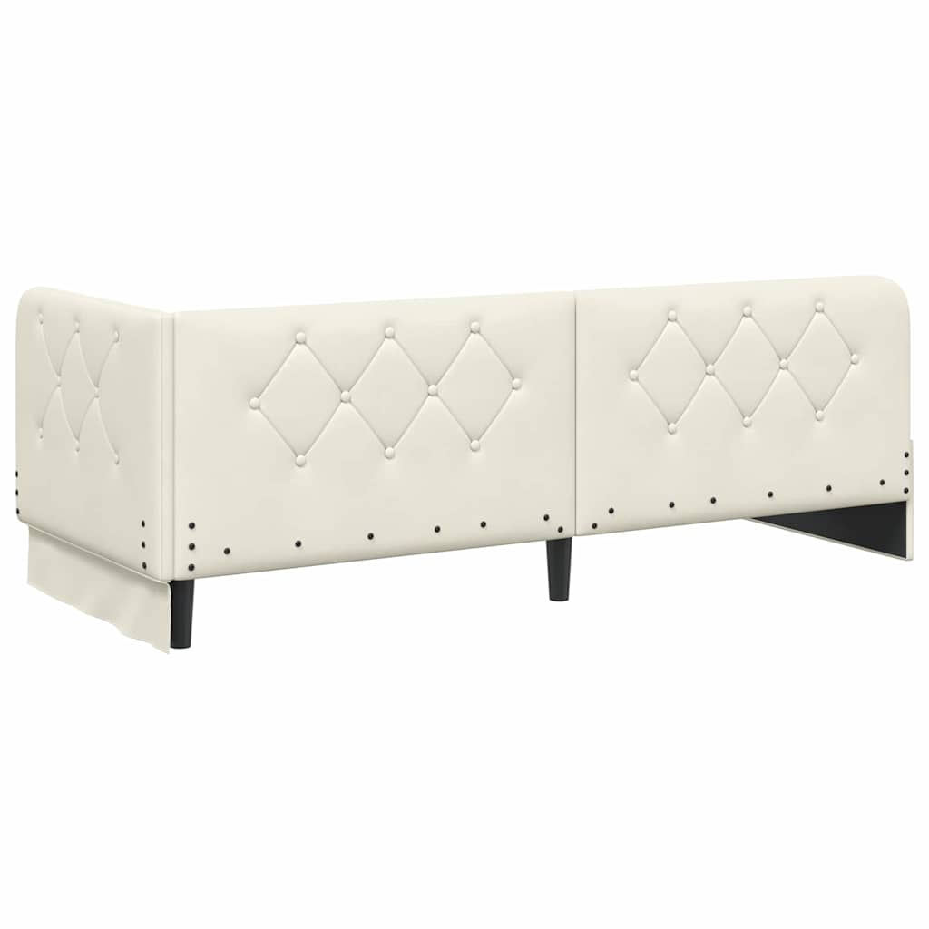 vidaXL Κρεβάτι Γωνίας Κρεμ 80 x 200 cm Βελούδο