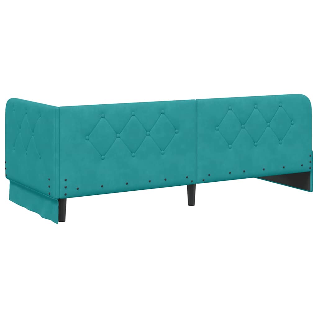 vidaXL Κρεβάτι Γωνίας Τιρκουάζ 80 x 200 cm Βελούδο