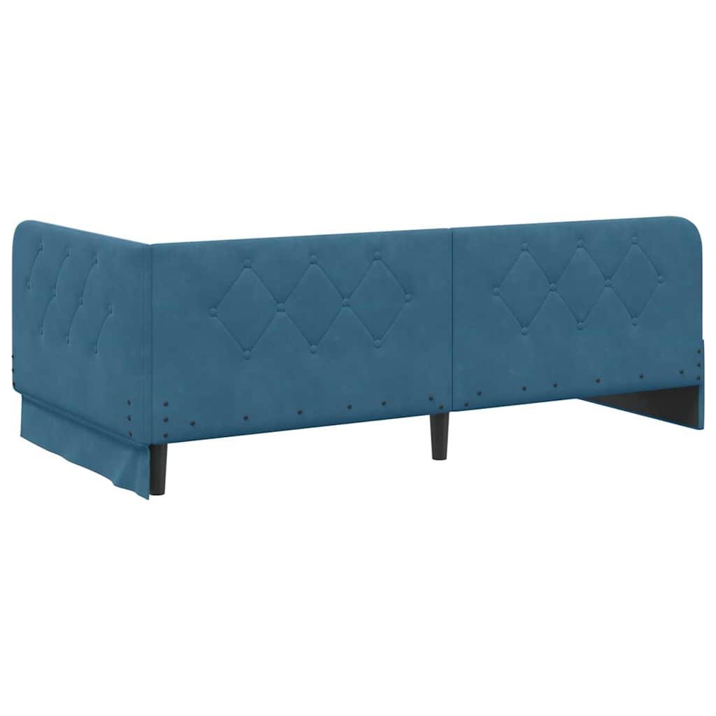vidaXL Κρεβάτι Γωνίας Μπλε 90 x 190 cm Βελούδο