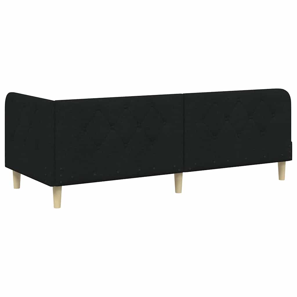 vidaXL Κρεβάτι Γωνίας Μαύρο 80 x 200 cm ύφασμα