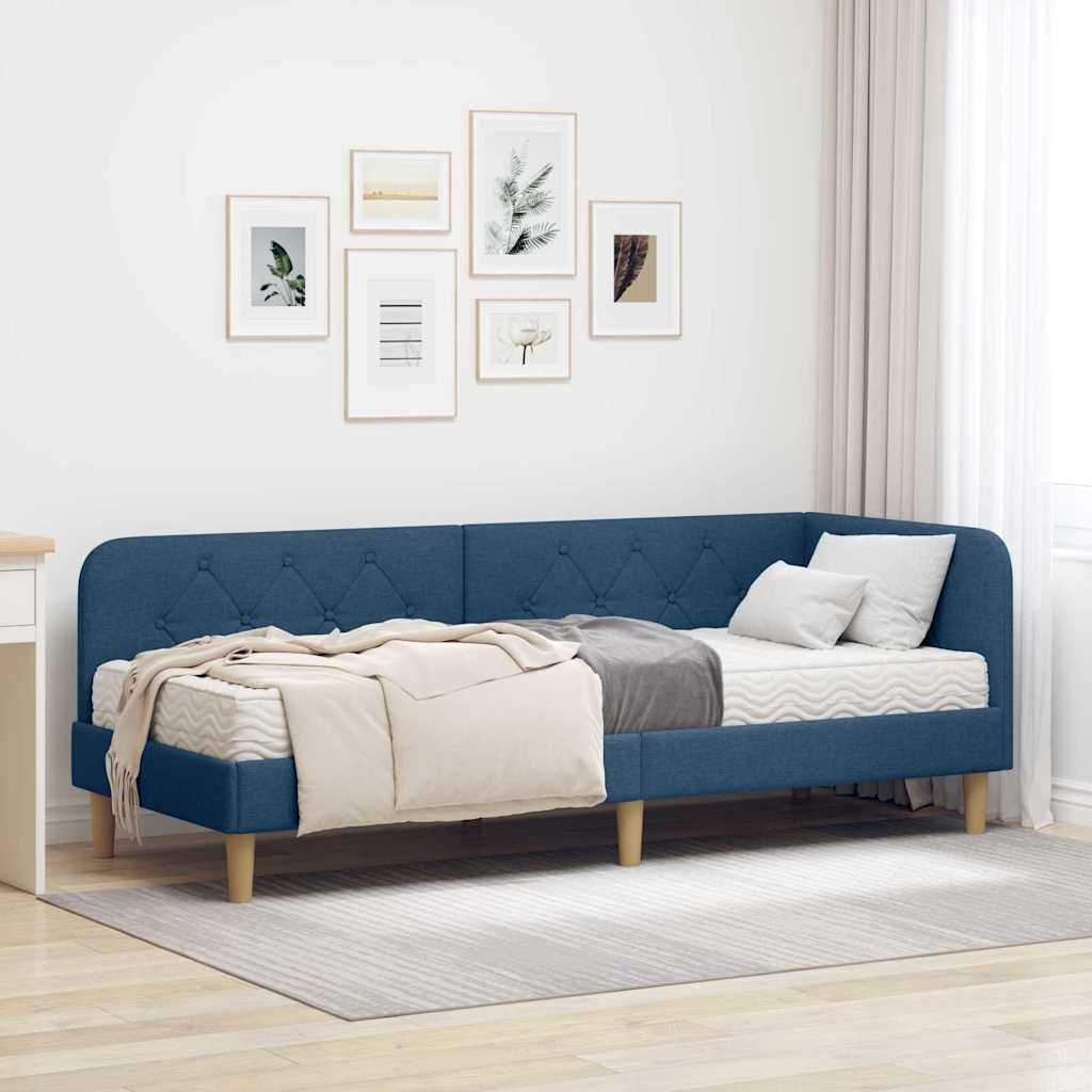 vidaXL Κρεβάτι Γωνίας Μπλε 80 x 200 cm ύφασμα