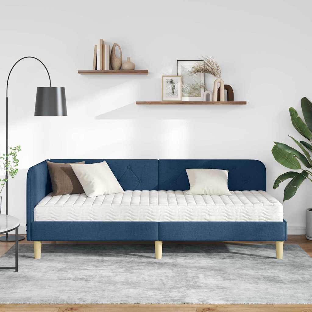 vidaXL Κρεβάτι Γωνίας Μπλε 80 x 200 cm ύφασμα