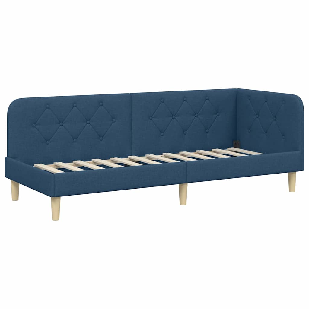 vidaXL Κρεβάτι Γωνίας Μπλε 80 x 200 cm ύφασμα