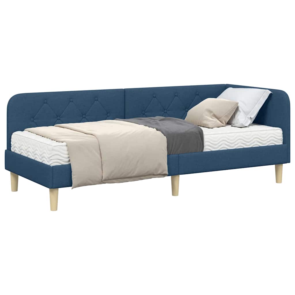 vidaXL Κρεβάτι Γωνίας Μπλε 80 x 200 cm ύφασμα