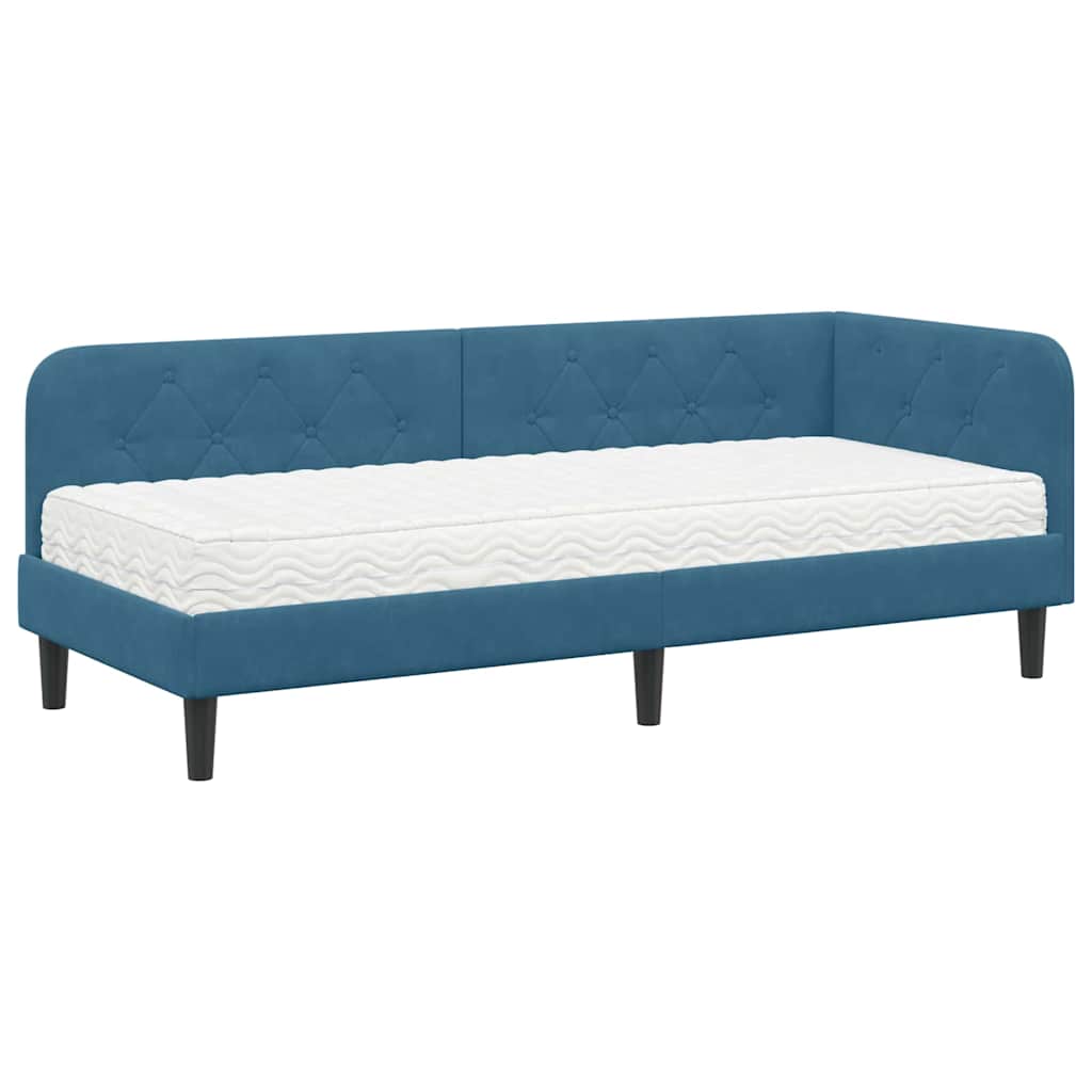 vidaXL Κρεβάτι Γωνίας Μπλε 80 x 200 cm Βελούδο