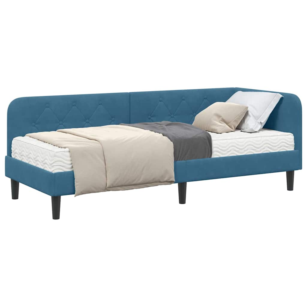 vidaXL Κρεβάτι Γωνίας Μπλε 80 x 200 cm Βελούδο