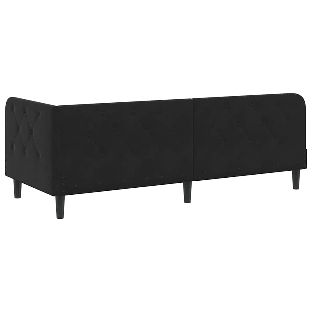 vidaXL Κρεβάτι Γωνίας Μαύρο 80 x 200 cm Βελούδο