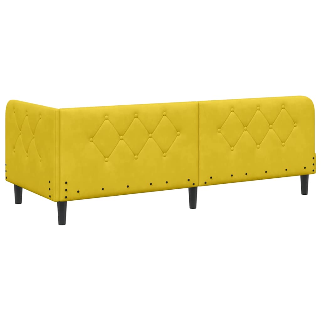 vidaXL Κρεβάτι Γωνίας Κίτρινο 80 x 200 cm Βελούδο