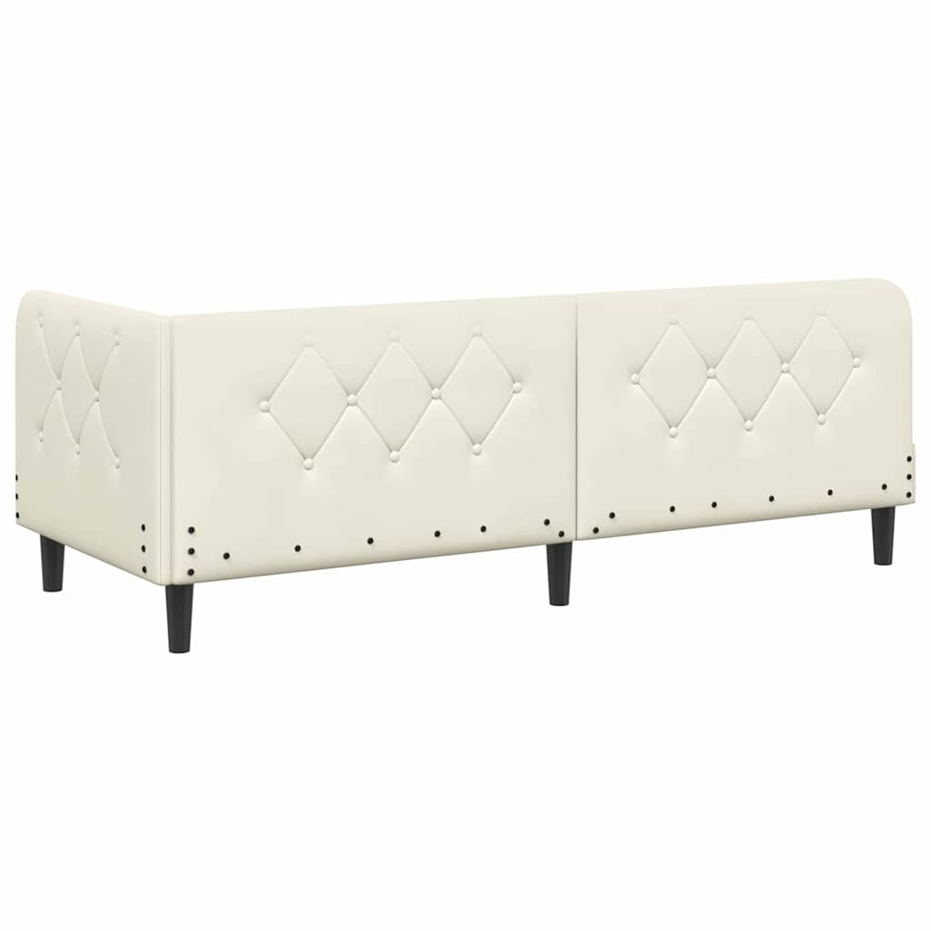 vidaXL Κρεβάτι Γωνίας Κρεμ 80 x 200 cm Βελούδο