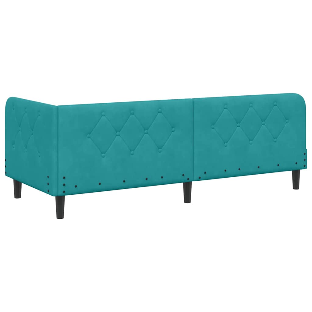 vidaXL Κρεβάτι Γωνίας Τιρκουάζ 80 x 200 cm Βελούδο