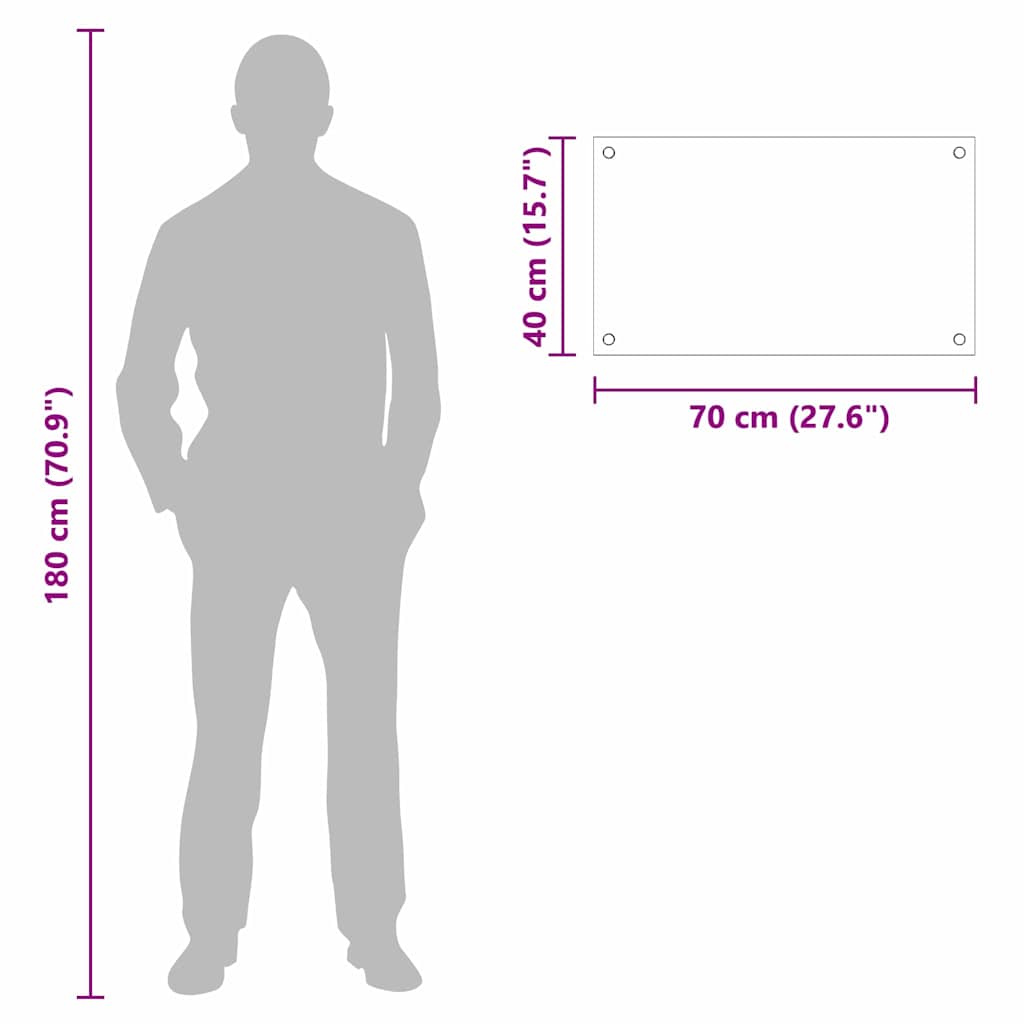 vidaXL Πίσω Πάνελ Κουζίνας Λευκό 70 x 40 x 0,8 εκ σκληρυμένο γυαλί