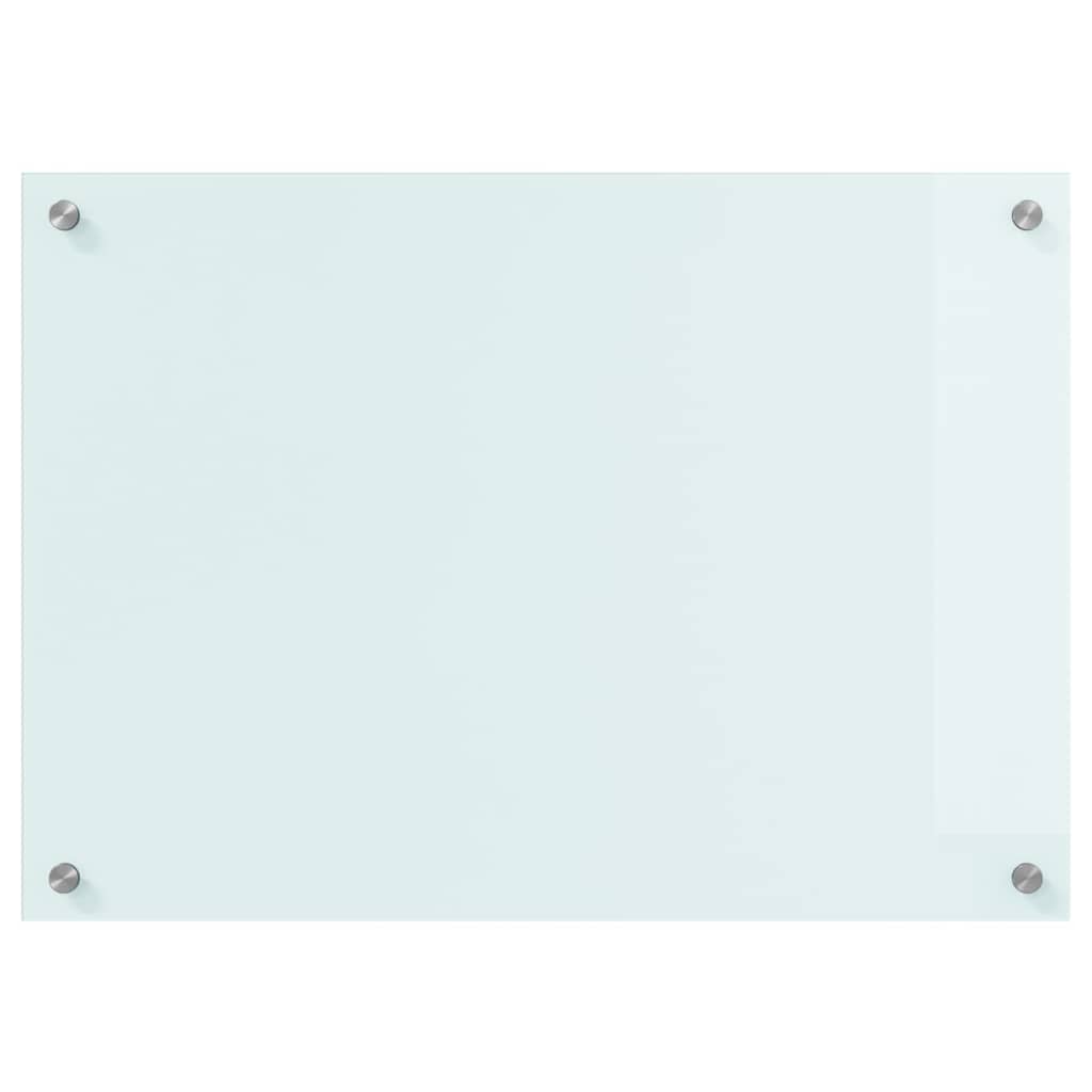 vidaXL Πίσω Πάνελ Κουζίνας Λευκό 70 x 50 x 0,8 εκ σκληρυμένο γυαλί