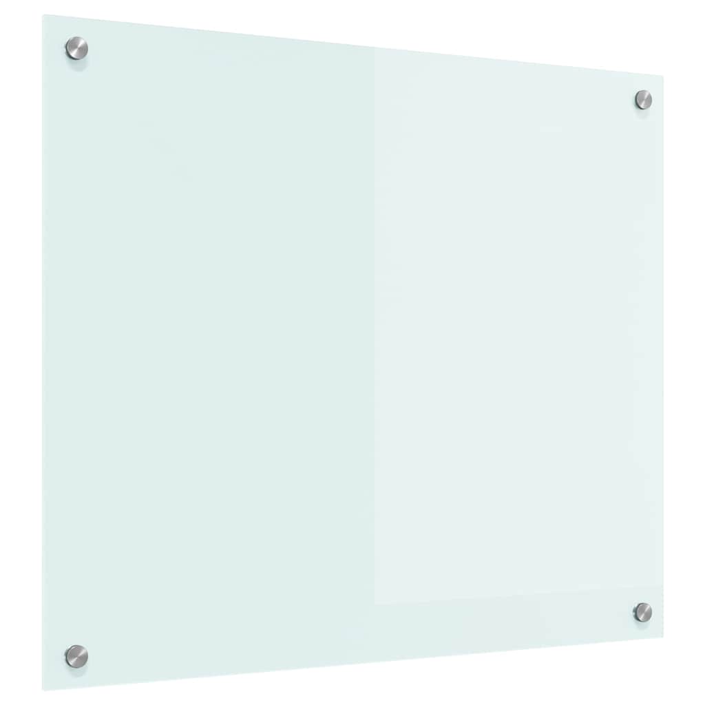 vidaXL Πίσω Πάνελ Κουζίνας Λευκό 70 x 60 x 0,8 εκ σκληρυμένο γυαλί