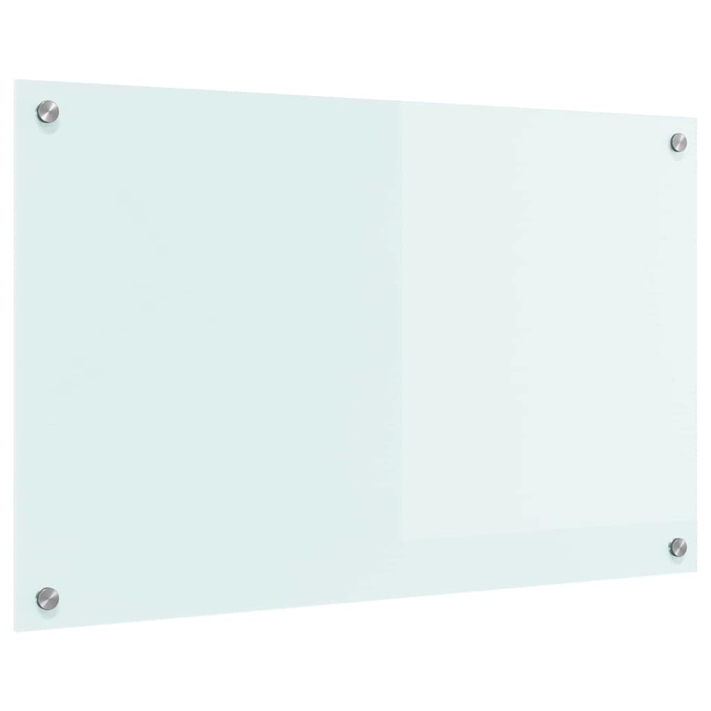 vidaXL Πίσω Πάνελ Κουζίνας Λευκό 80 x 50 x 0,8 εκ. σκληρυμένο γυαλί
