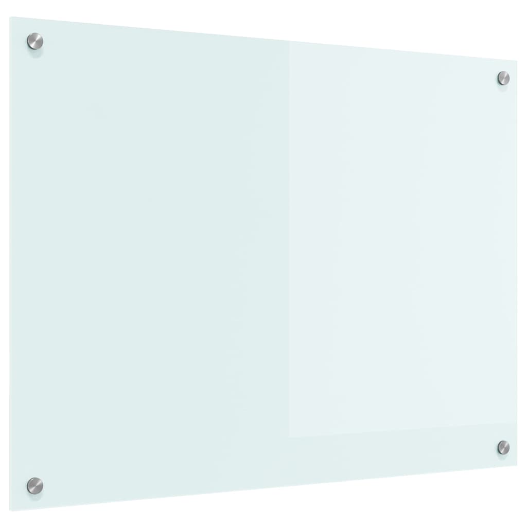 vidaXL Πίσω Πάνελ Κουζίνας Λευκό 80 x 60 x 0,8 εκ σκληρυμένο γυαλί