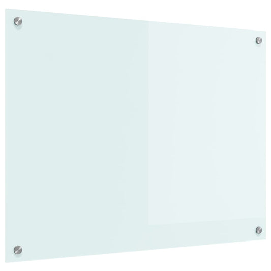 vidaXL Πίσω Πάνελ Κουζίνας Λευκό 80 x 60 x 0,8 εκ σκληρυμένο γυαλί