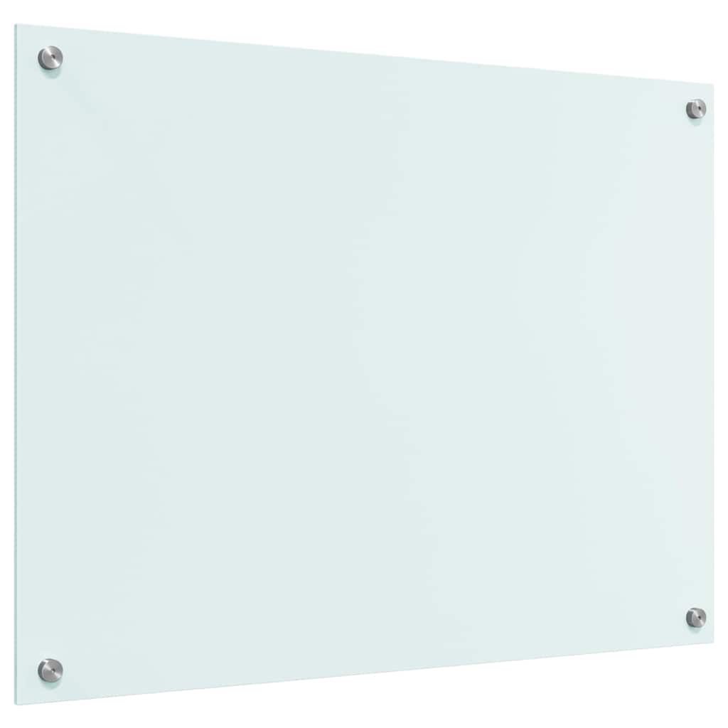 vidaXL Πίσω Πάνελ Κουζίνας Λευκό 80 x 60 x 0,8 εκ σκληρυμένο γυαλί