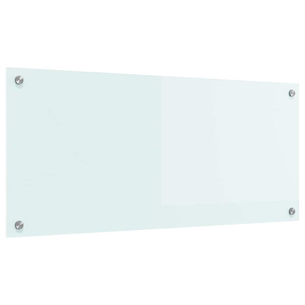 vidaXL Πίσω Πάνελ Κουζίνας Λευκό 90 x 40 x 0,8 εκ σκληρυμένο γυαλί