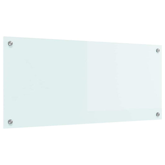 vidaXL Πίσω Πάνελ Κουζίνας Λευκό 90 x 40 x 0,8 εκ σκληρυμένο γυαλί