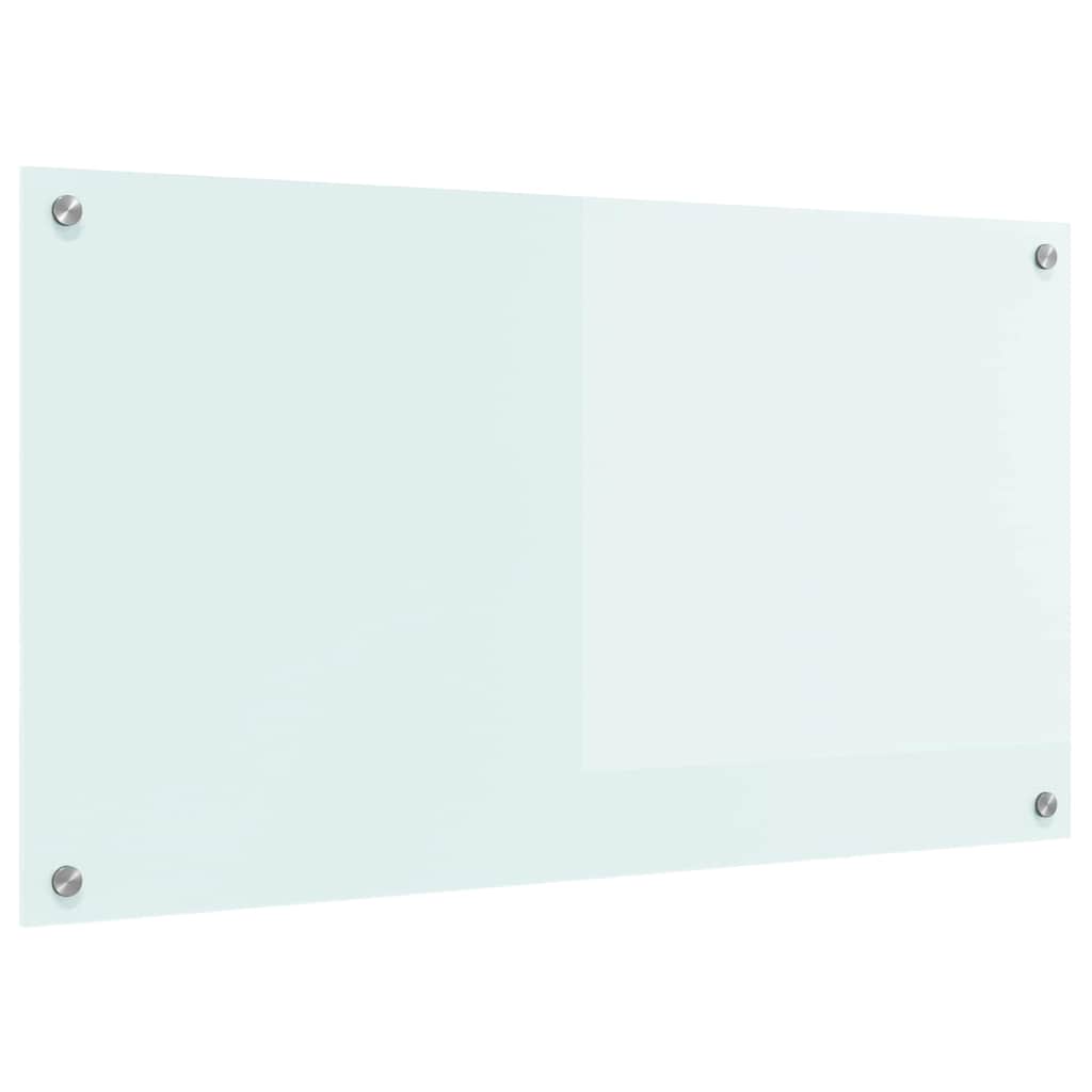 vidaXL Πίσω Πάνελ Κουζίνας Λευκό 90 x 50 x 0,8 εκ σκληρυμένο γυαλί