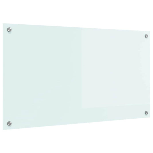 vidaXL Πίσω Πάνελ Κουζίνας Λευκό 90 x 50 x 0,8 εκ σκληρυμένο γυαλί